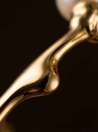 Efemera 14k gold surface extreme macro - organic sculpted gold detail